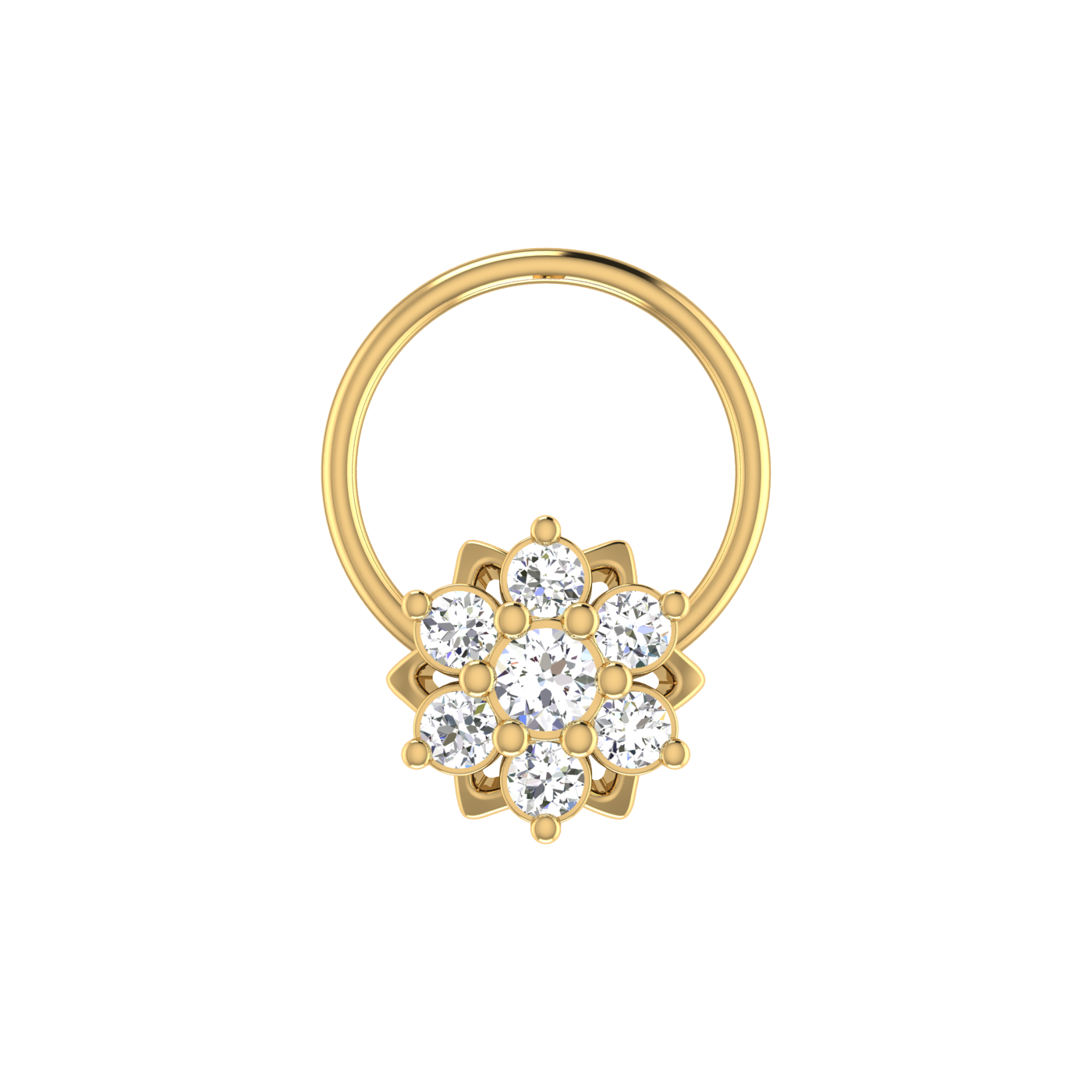 0.11 Carat Natural Diamond Nose Pin - HI Color, VS-SI Clarity.